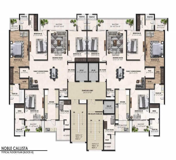 Noble Callista Mohali floor plan