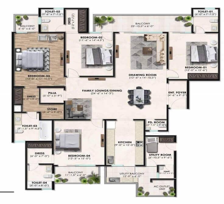 Noble Callista Mohali floor plan