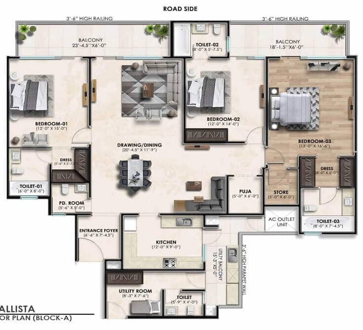 Noble Callista Mohali floor plan