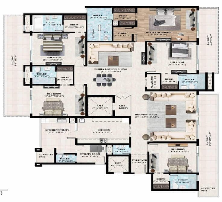 Noble Callista Mohali floor plan